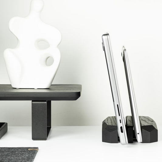 ADJUSTABLE Wooden Laptop Stand Vertical